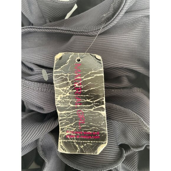 Black Ruffled Deep V-Neck Bodysuit With Ribbed Texture - Picture 7 of 10